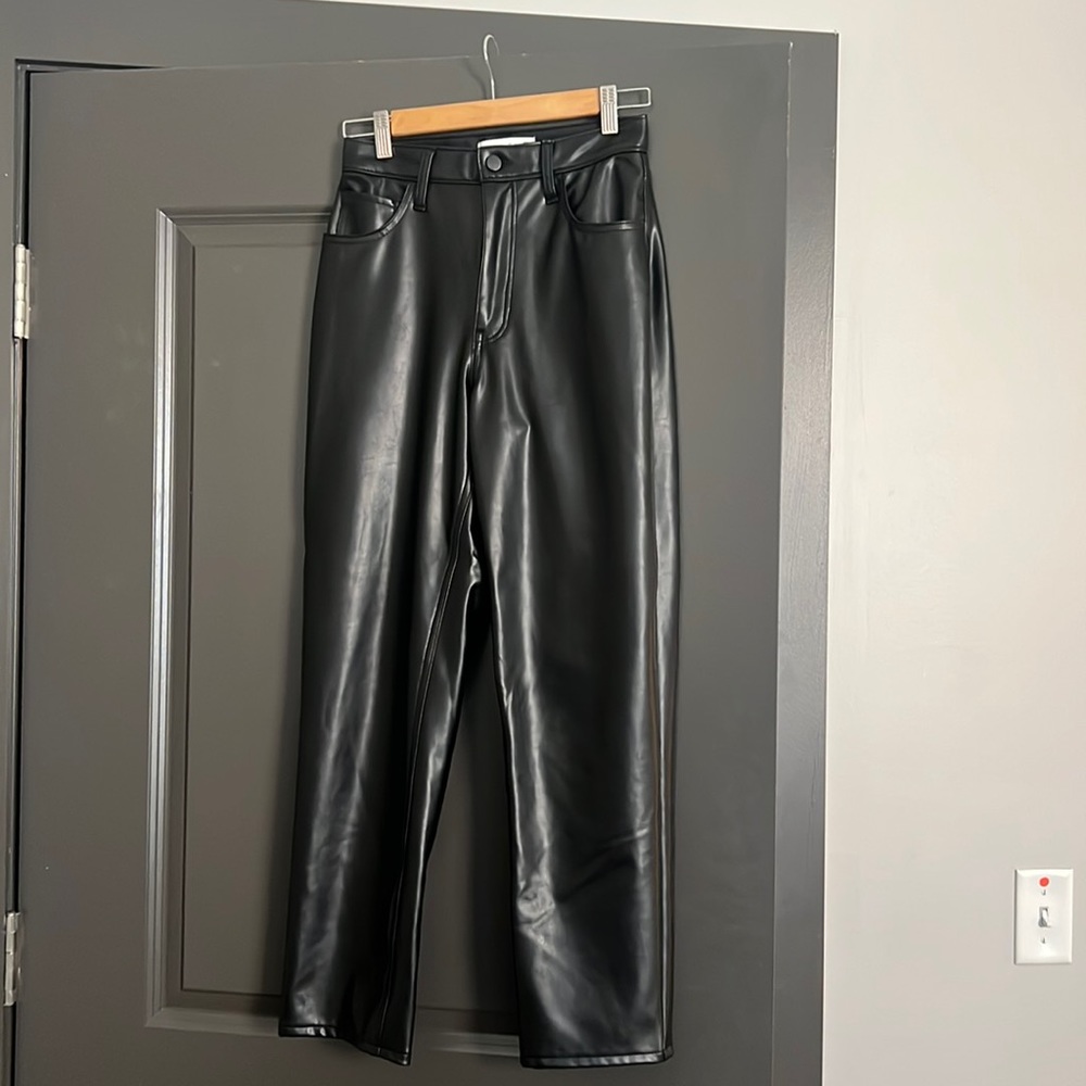 Straight Leg leather pants